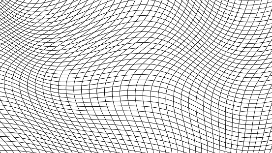 Pattern dynamic grid, thin grid curve, geometric flex wavy lines