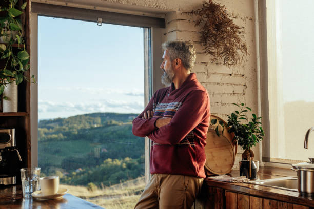 istock Senior man relaxing at home. 1459361748