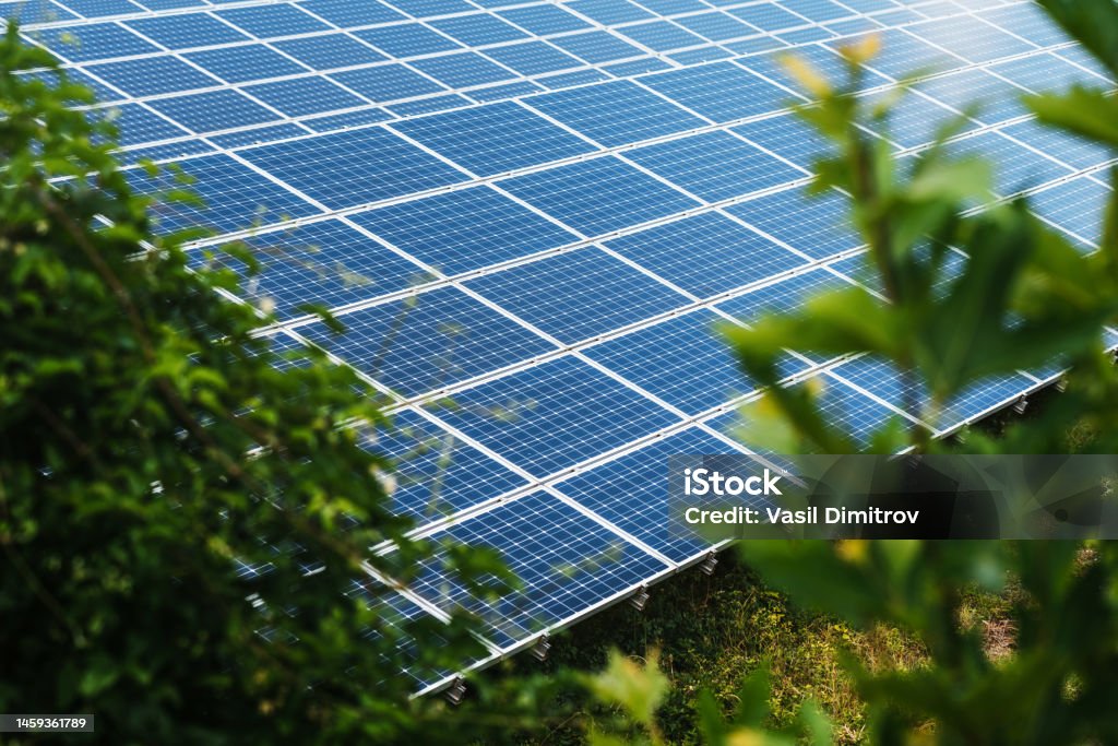Solar panels. Photo-voltaic modules Solar Panel Stock Photo