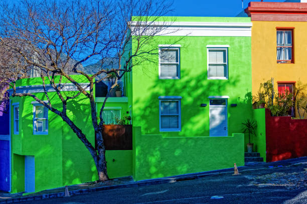 istock Brightly painted green home in Bo-Kaap, Cape Town 1459364559