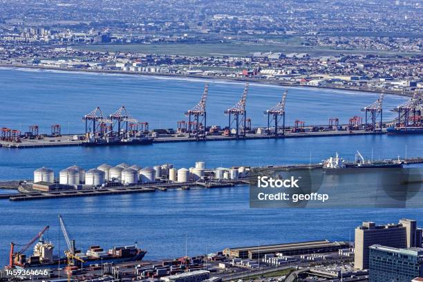 Cape Town Docks With Milnerton In Background Stock Photo - Download Image Now - Western Cape Province, Awe, Bay of Water