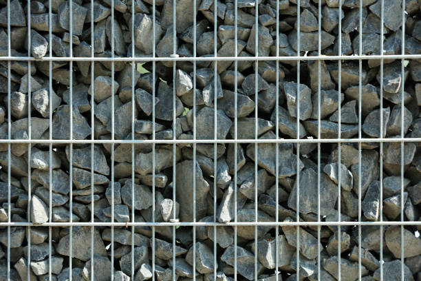 istock Fence with gabions and stones 1459367454