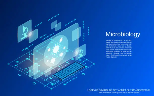 Vector illustration of Microbiology vector concept