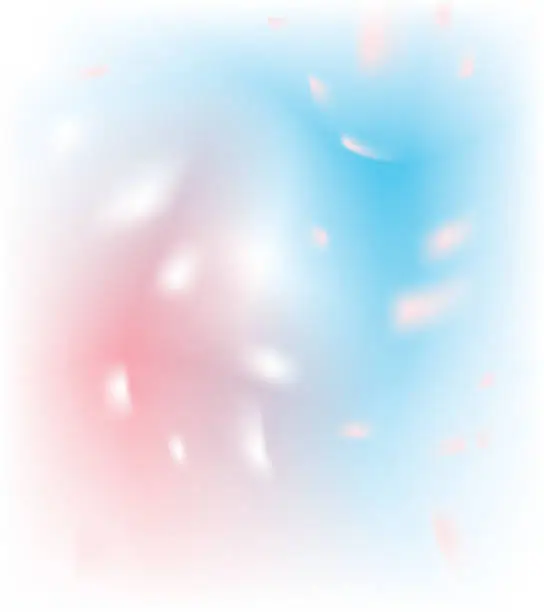 Vector illustration of Blue-pink defocused abstract background. Spring. Sky. Blossoms.