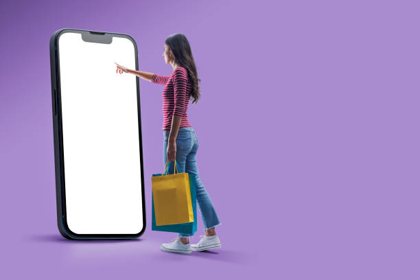 istock Woman doing online shopping on her smartphone 1459389617