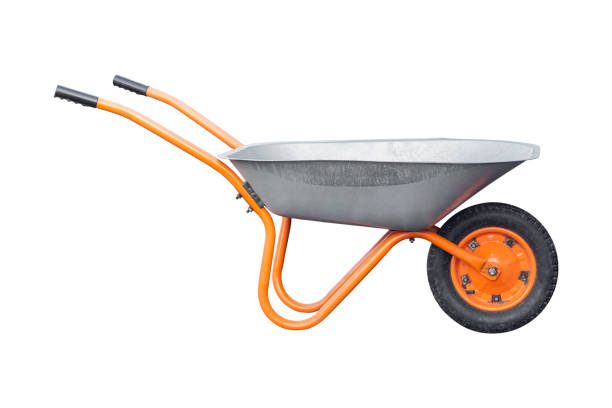 istock construction wheelbarrow, garden wheelbarrow isolated from background 1459390512