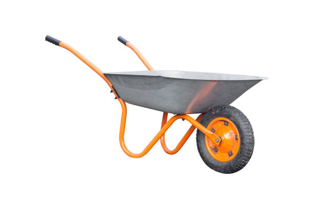 istock construction wheelbarrow, garden wheelbarrow isolated from background 1459390560
