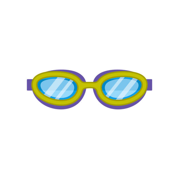 分離型漫画水中メガネ - swimming goggles点のイラスト素材／クリップアート素材／マンガ素材／アイコン素材
