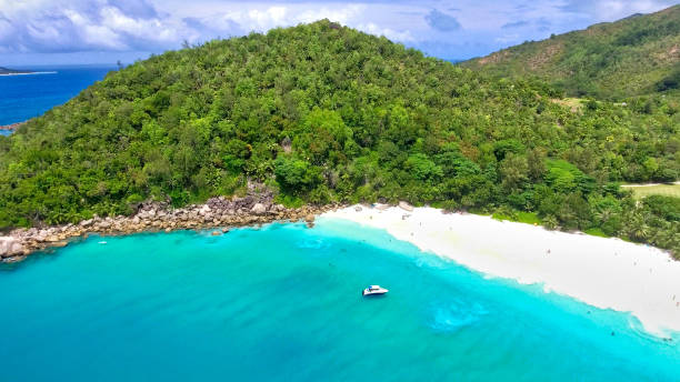 istock Seychelles Beach, aerial view from drone on a beautiful sunny day 1459392737