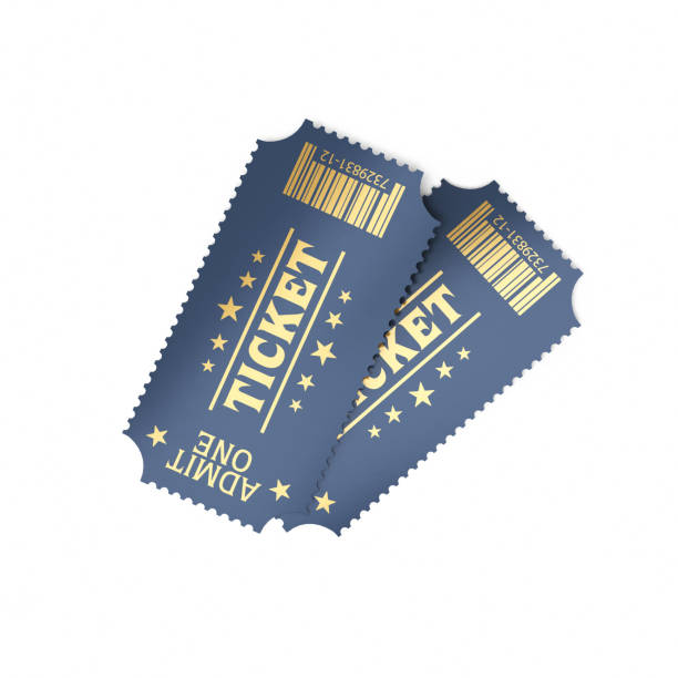 Two Special Membership Tickets İsolated & Clipping Path 3d render Two Special Membership Tickets, (İsolated on white & Clipping Path) 3d event invite stock pictures, royalty-free photos & images