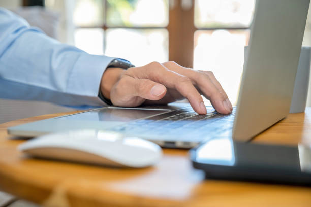 istock Happy cheerful businessman in home office. 1459400269