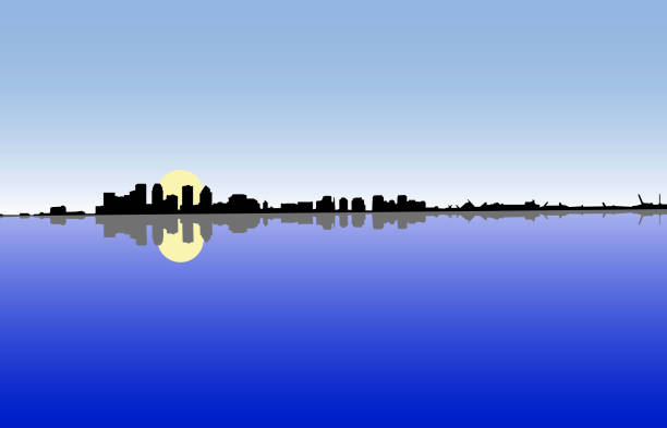 Tampa, Florida Skyline vector art illustration