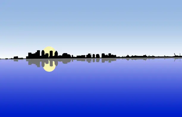 Vector illustration of Tampa, Florida Skyline