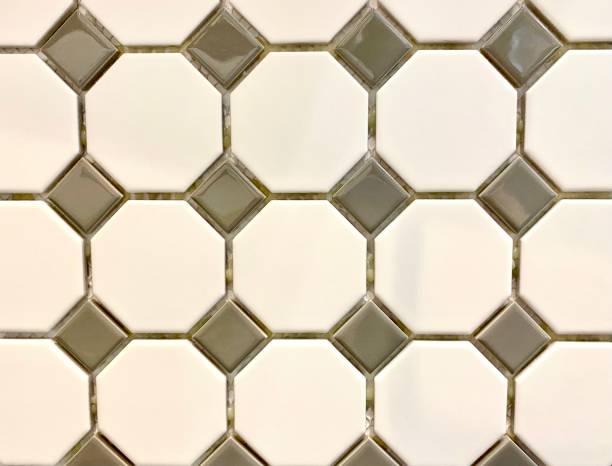 istock Background of white ceramics with rhombus tiles inserts 1459405796