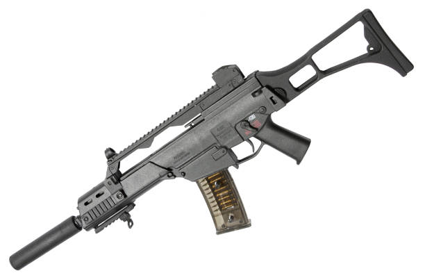 istock G36 machine gun in small scale on a white background for cut out 1459410842