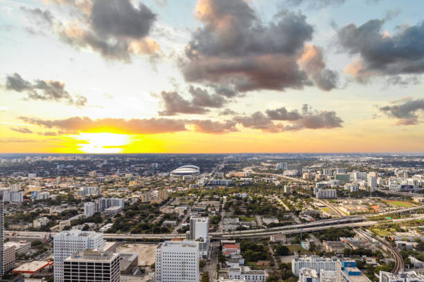 istock Aerial drone view of Downtown Miami 1459416130