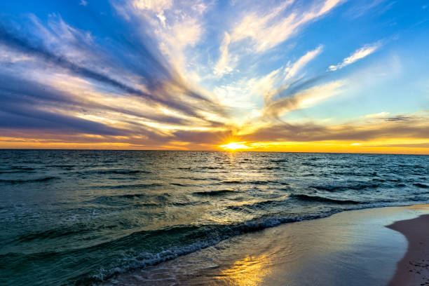 istock Sun on the horizon at sunset 1459437916