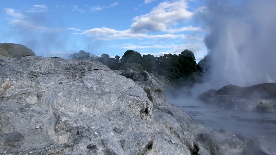 Volcanic landscape of New Zealand. High quality photo
