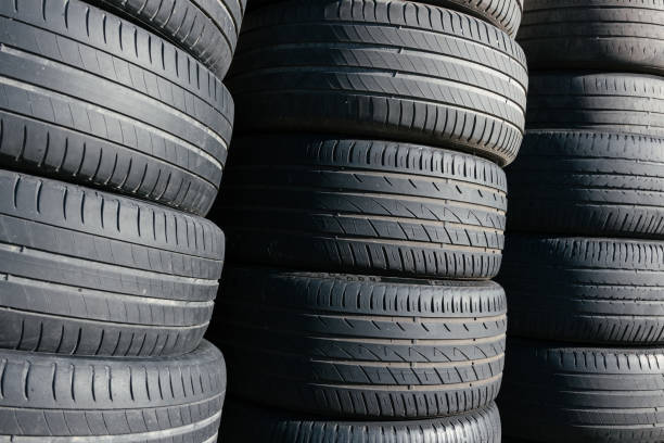 istock Close-up of car tires 1459442089