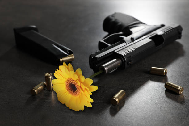 Close up handgun