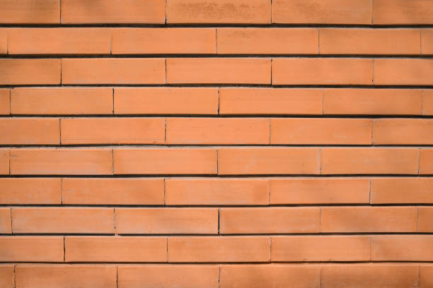 istock Texture of red brick wall as background, closeup view 1459443668
