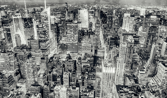 A view of New York city from the World Trade Center.