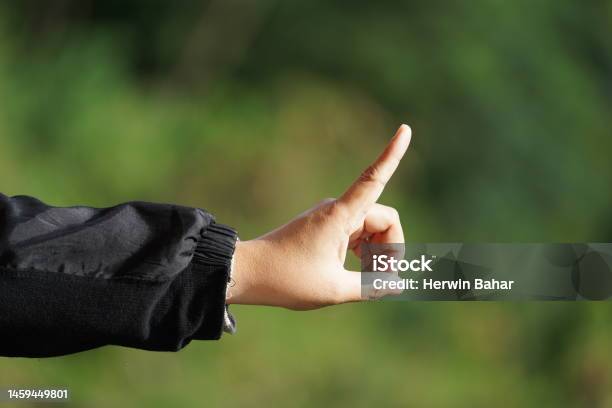 Outdoor Code Finger Finger Symbol To Provide Code Stock Photo - Download Image Now - Adult ...
