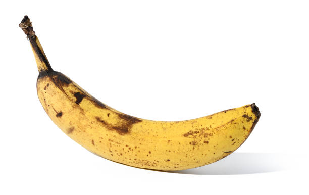 istock Ripe banana on white isolated background 1459453118