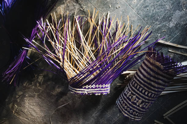 Traditional bamboo woven handicraft souvenir