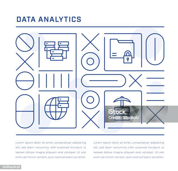 Data Analytics Web Banner Design With Data Center Data Security Big ...
