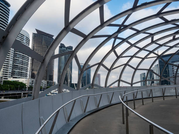 istock Elevated walkway and urban skyline 1459476003