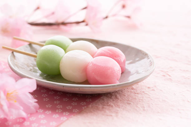 istock Hanami dumplings. Cherry blossom viewing image in Japan. 1459478504