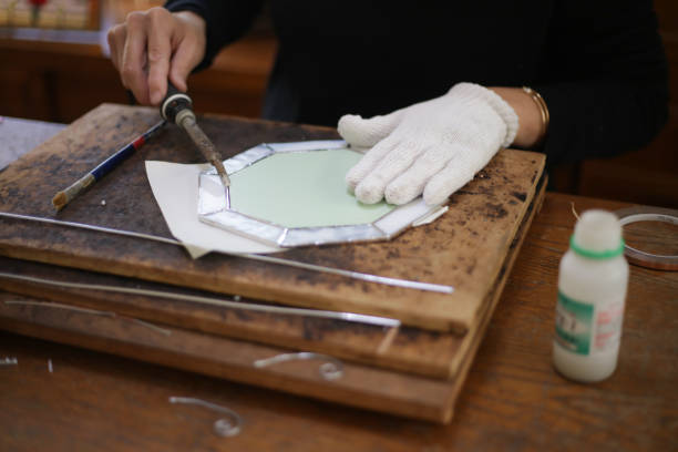 istock A woman making a stained glass work 1459480410