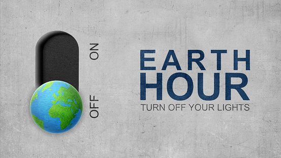 Switch of earth. Earth Hour Concept