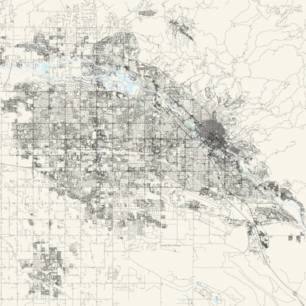Vector illustration of Boise, Idaho, USA Vector Map