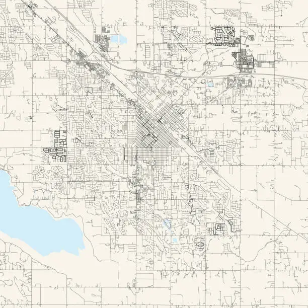 Vector illustration of Nampa, Idaho, USA Vector Map