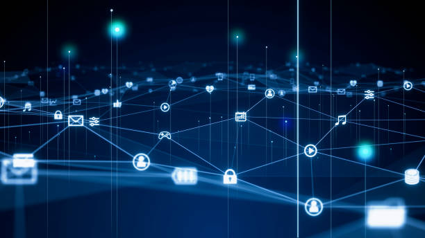 istock Communication network concept. Telecommunication. IoT (Internet of Things). ICT (Information communication Technology). 5G. Smart city. Digital transformation. 1459495937