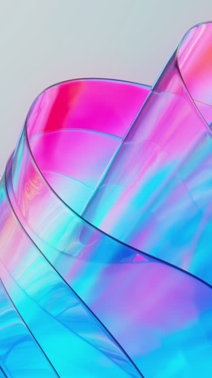 Glass flower background. 3D rendered abstract background in a shape of a glass flower in different colors for a bright creative design