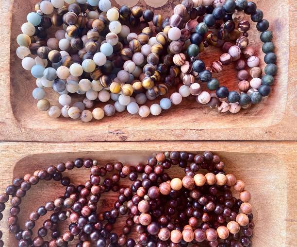 istock Round Crystal + Woood Beads in Baskets 1459500575