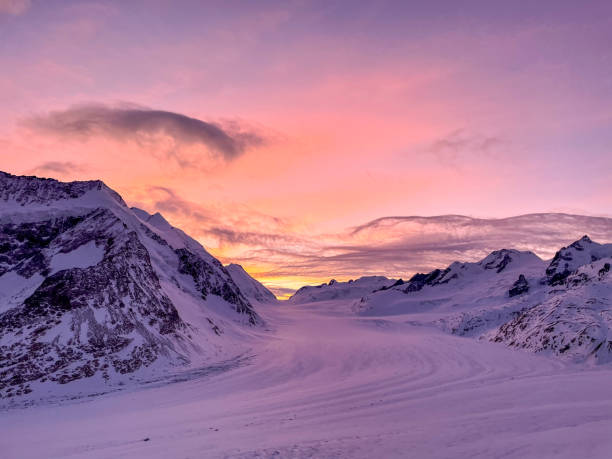 Bern canton, Switzerland.\nHigh up in the mountains, 4000 meters peaks.