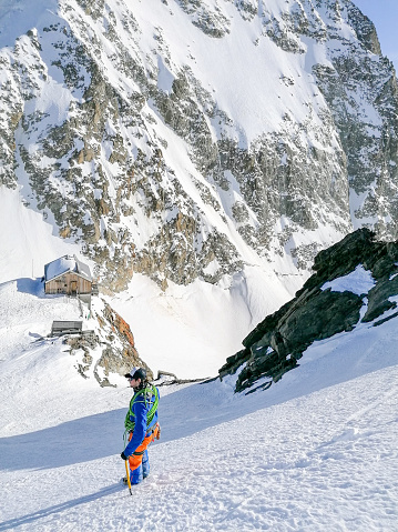 Winter sport activities, Bern canton, Switzerland.\nPeople adventure and extreme sport concept