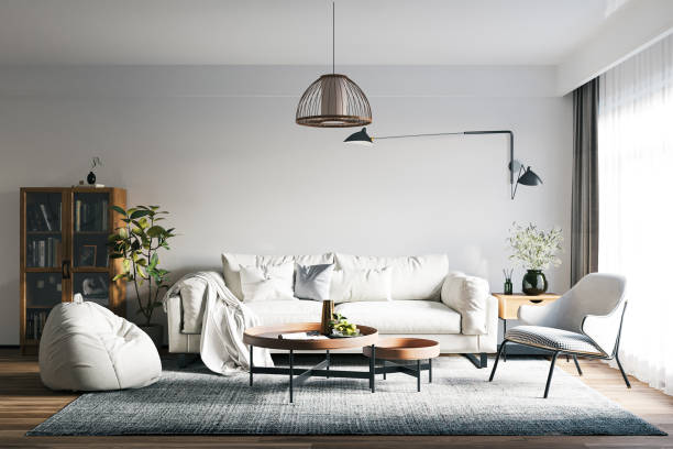 istock Interior Living Room Wall Mockup 1459512751