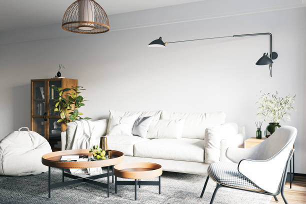 istock Interior Living Room Wall Mockup 1459512791