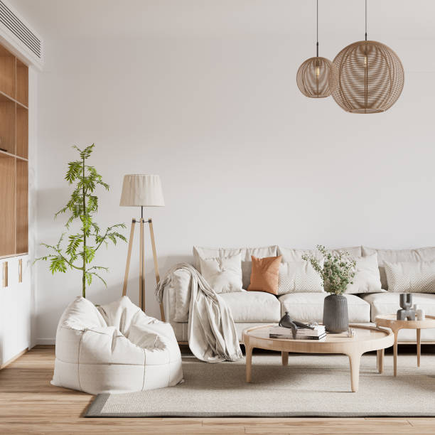istock Interior Living Room Wall Mockup 1459512832