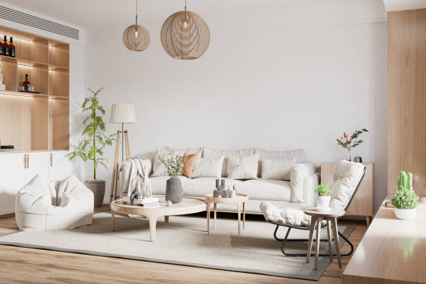 istock Interior Living Room Wall Mockup 1459512847