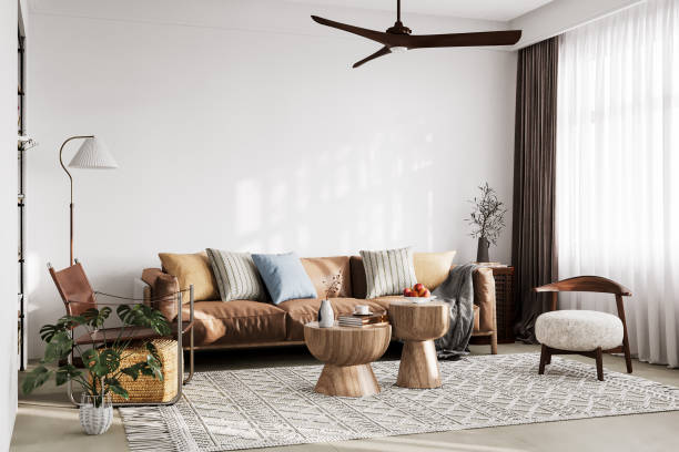 istock Interior Living Room Wall Mockup 1459512877