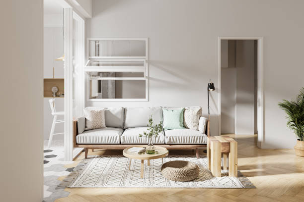 istock Interior Living Room Wall Mockup 1459512954