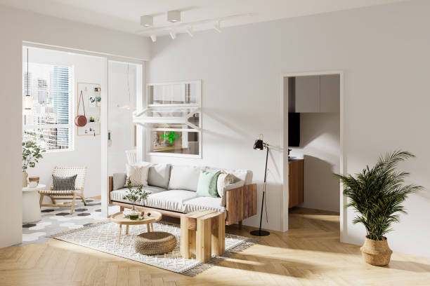 istock Interior Living Room Wall Mockup 1459512956
