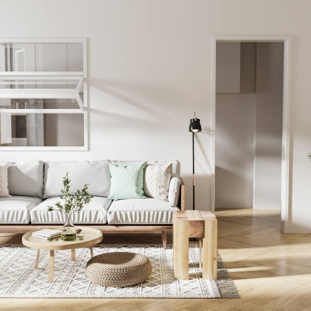 istock Interior Living Room Wall Mockup 1459512979