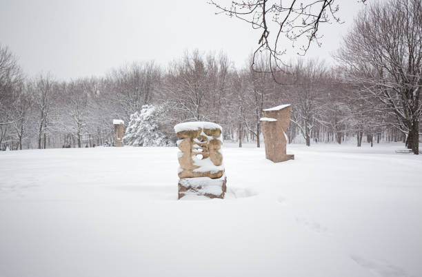 istock Snowy landscape Mount Royal park, Montreal, Canada 1459514334